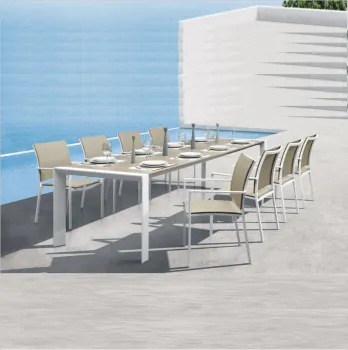 Goodluck Hotel Restaurant Dining Sets - Aluminum Tables and Chairs for Patio, Lawn, Balcony, and Garden