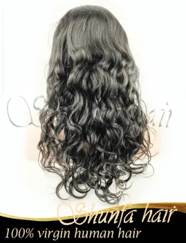 Wholesale high quality unprocessed virgin Peruvian hair wavy human hair for black women in stock