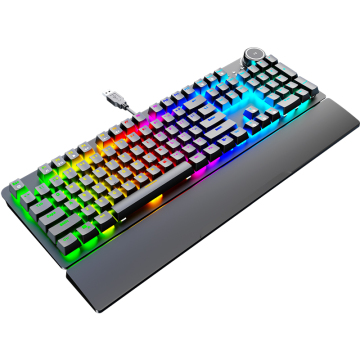 Ofis ve öğrenme için uygun fiyatlı 7 renkli RGB arkadan aydınlatmalı mekanik oyun klavyesi GK515