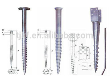 ground screw pole anchor factory