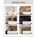 decorative acoustic 3D slat wood panel for store