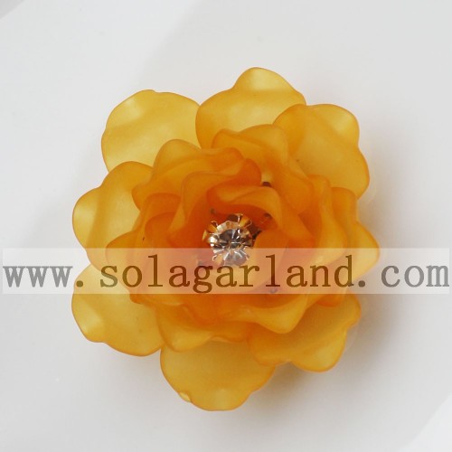 41MM Acrylic Plastic Frost Beading Artificial Blossom Flowers