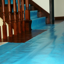 Blue Breathable Flooring Covering During Consturction