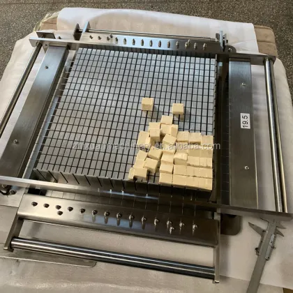 Machine Cutting Chocolate Bars with Guitar Cutter