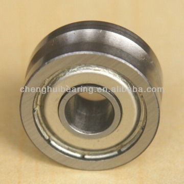 Track rollers with profiled outer ring LFR50/8-8-ZZ, 8mm ID, 24mm OD, 8mm gage wire, double row, metal shields on both sides
