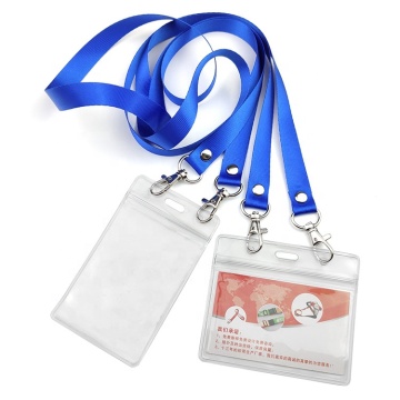 Dây buộc polyester tùy chỉnh với người giữ huy hiệu ID PVC cho doanh nghiệp &amp; sự kiện
