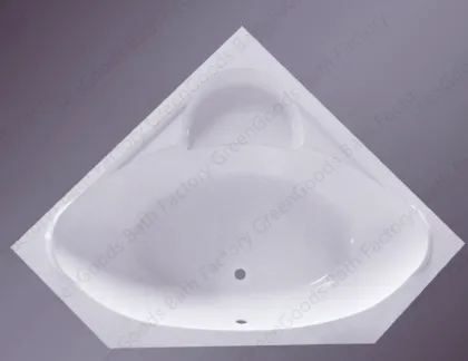 GreenGoods Shaped Waltmal Fibreglass Triangle Acrylic Bathtub
