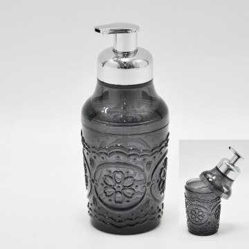 Best Masterpiece 5 Petal Flower Black Embossed Mousse Bottle