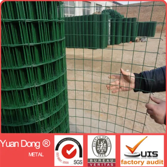 Welded euro fence / green plastic coated welded wire mesh