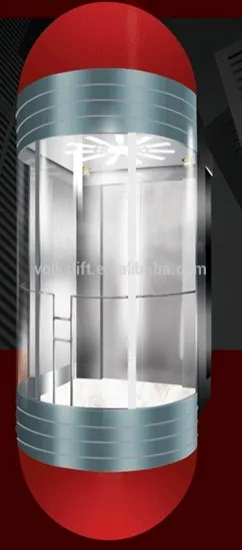 Glass sightseeing outdoor elevator for shopping mall