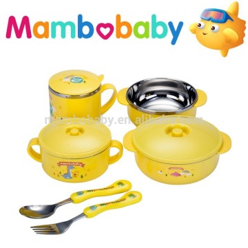 Cartoon Stainless Steel Baby/ Children's tableware sex pieces set