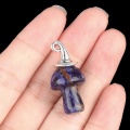 Sodalite Mushroom Wizard Cap Pendant for Making Jewlery 15X20mm Stone Halloween Charms