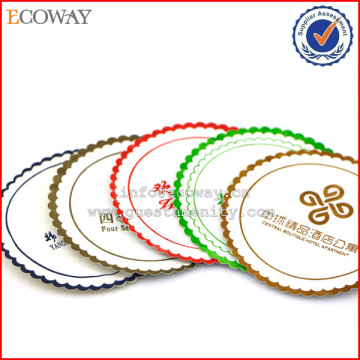 Custom Disposable blank Paper Cup Coaster/Hotel Coaster