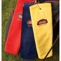 Cotton terry velour golf towel with logo