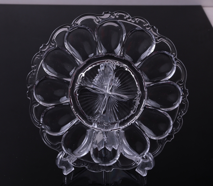 Pressed Glass Deviled Egg Dish Wholesale