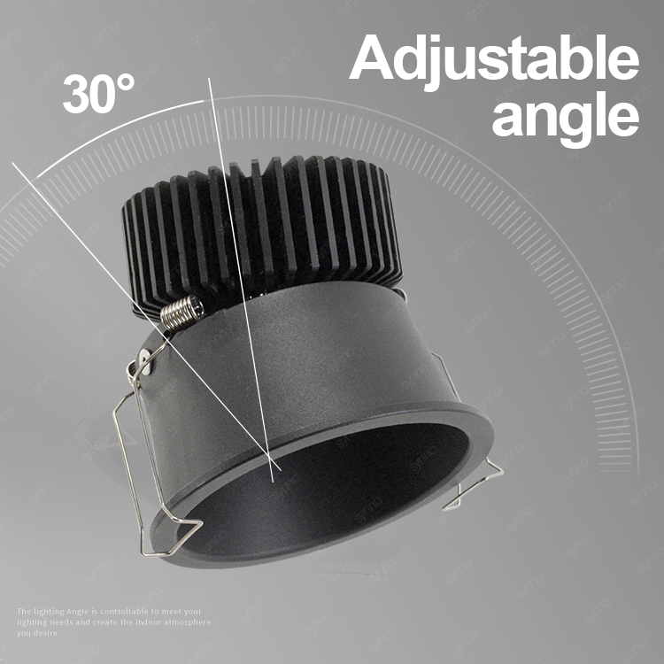 Adjustable Angle Anti Glare Shop Black Led Downlight