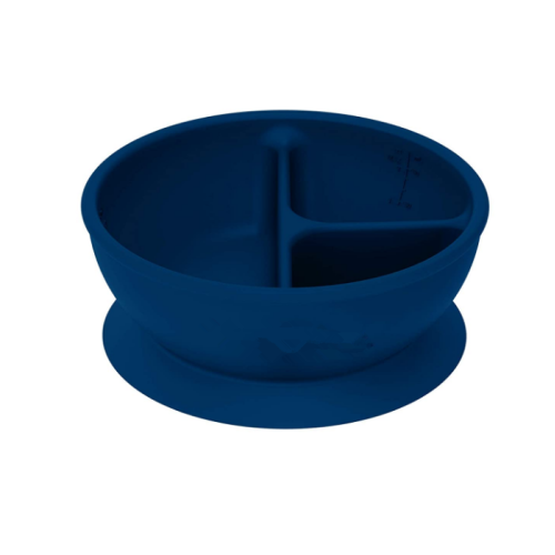 Dishwasher safe Divided Silicone Suction Bowl