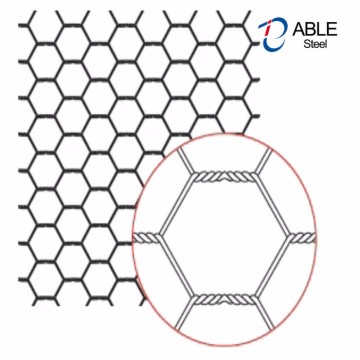 Pvc coated and galvanized hexagonal wire mesh