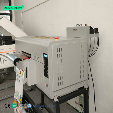 Zunsunjet Innovations Roll zum Rollen von UV -Etikett -Impression DTF Inkjet -Drucker mit Laminator