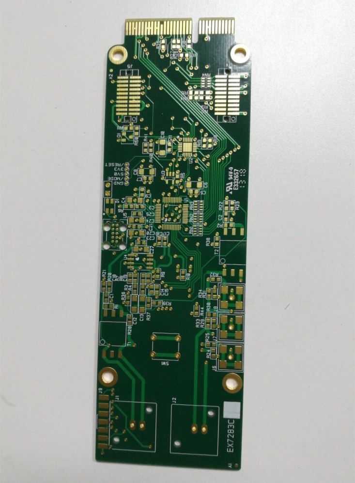 Hard gold edge connector board