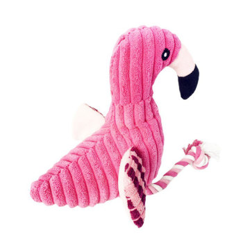 Durable Flamingo Plush Chew Toy for Dogs