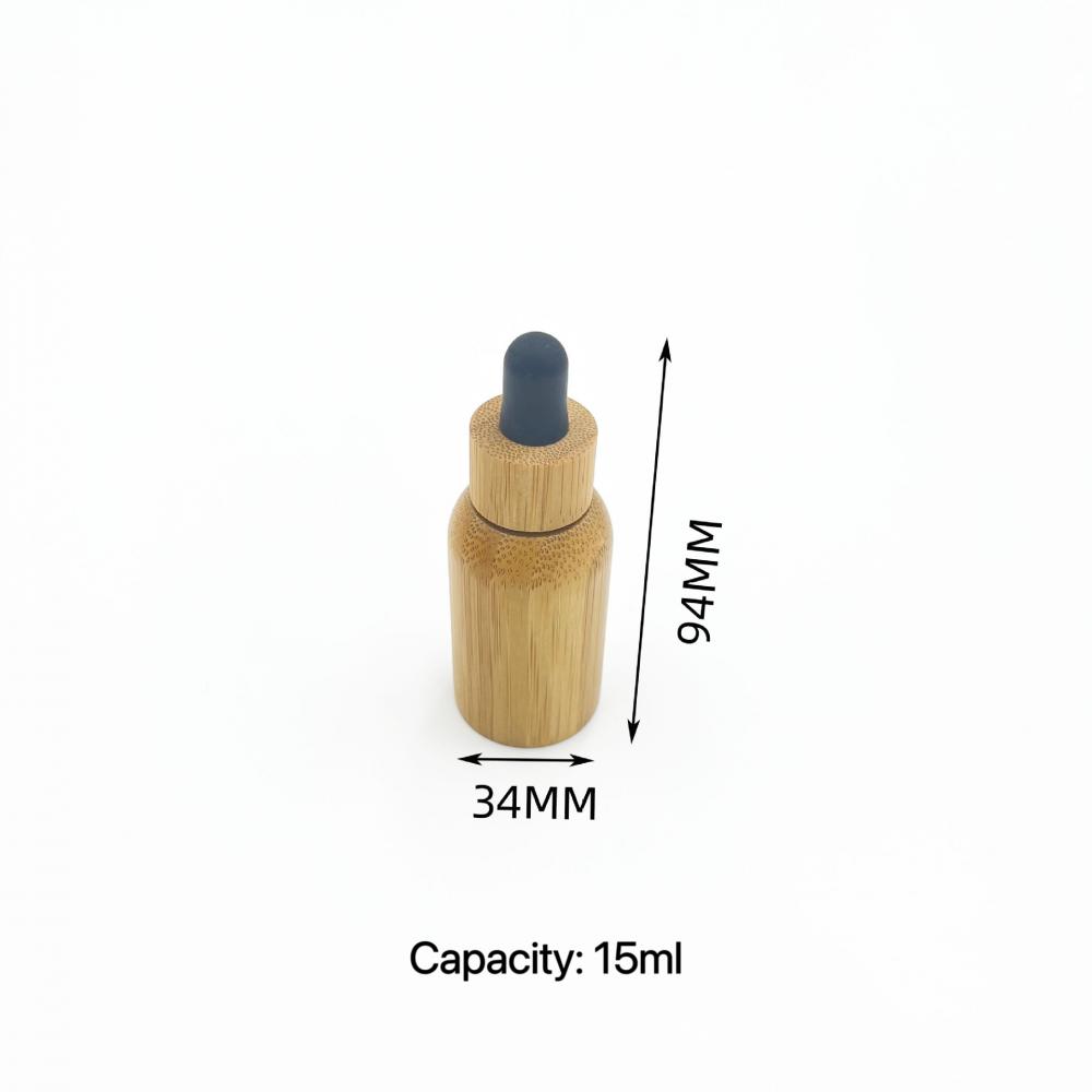 Bamboo Glass Dropper Bottle