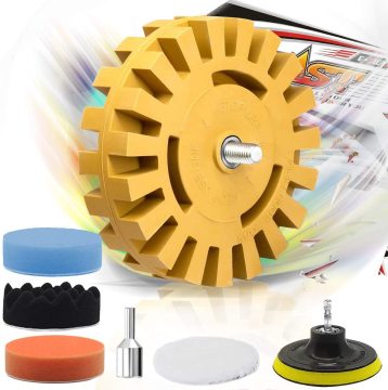 Vibratite Decal Remover Eraser Wheel Kit with Drill Adapter