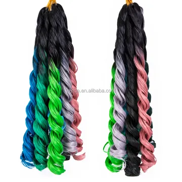 AliLeader Ombre 20 Inch Big Deep Wave Braiding Hair Sea Body Wave Crochet Braid Hair Extension