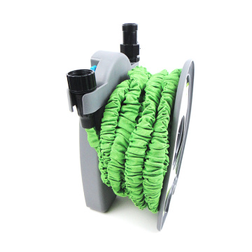 Garden Flat Hose Reel With 50ft Hose Nozzle