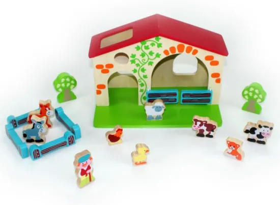 Wood zoo animal Set- play toy