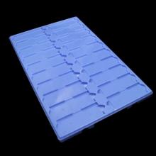 Plateaux de glissière PS en plastique bleu