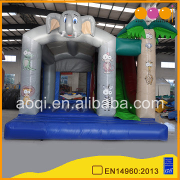 2017 AOQI hot sale elephant inflatable air bouncer with slide for sale
