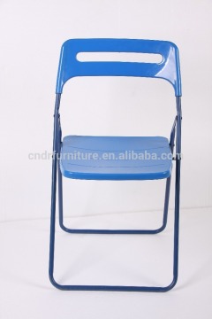 plastic seat back metal folding chair