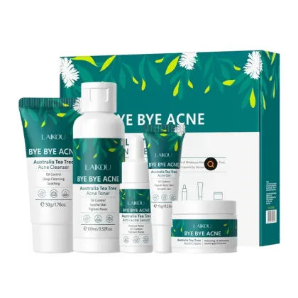OEM Tea Tree Extract Organic Skin Care Set: Soothing, Pore Shrinking, Hydrating & Repairing