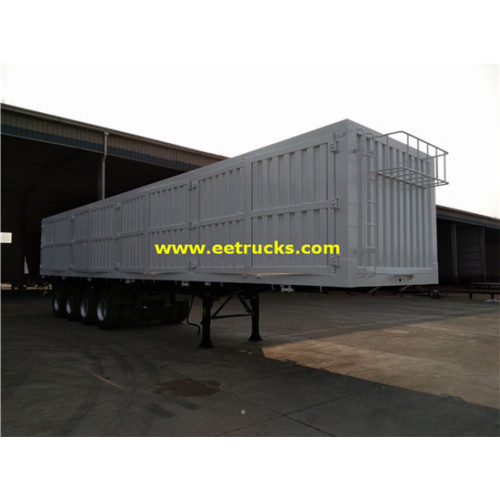 4 Ejes 60ton Cargo Box Remolques