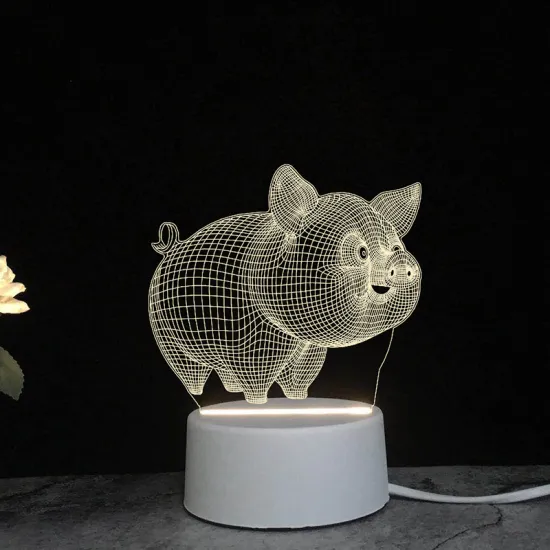 Wholesale Acrylic 3D USB LED Night Lights for Home Decor