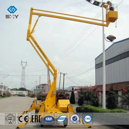 Electric Articulated Manlift Boom Lift 6-8m Towable Boom Lift
