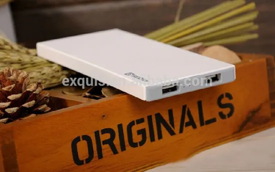 Capacity 8000mah slim power bank with output 2A and CE FCC Rohs