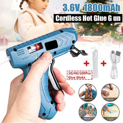 Hot Melt Glue Gun With Glue Sticks Industrial Mini Guns Thermo Electric Heat Temperature Repair Tool DIY Cordless Glue Gun