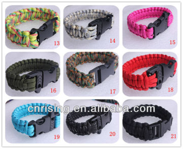 All color paracord bracelet, survival bracelet