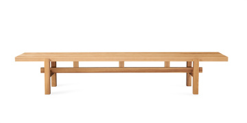 Squared Fabric Bed Bench