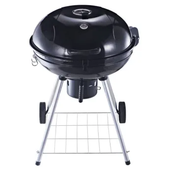 Four-Legged Outdoor Barbecue Grill with Thermos Thermometer and Removable Ashtray