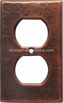 Outlet Hammered Copper Switch Plate