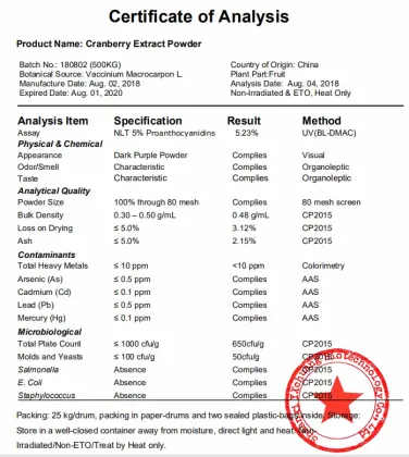 Cranberry Powder Cranberry Extract 25% Proanthocyanidin