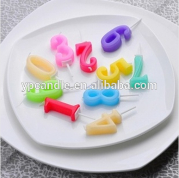 birthday number candles with plastic holder