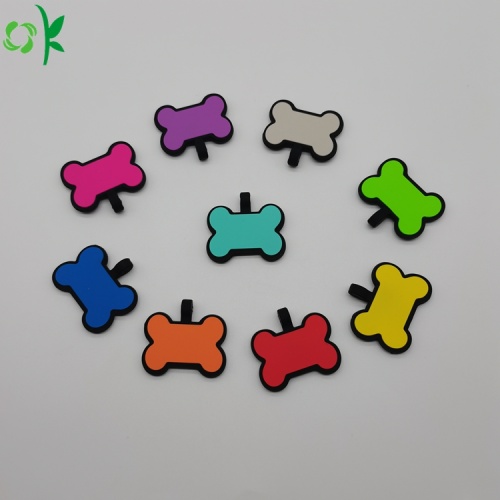 Niestandardowy kształt kości Silicone Pet Tag