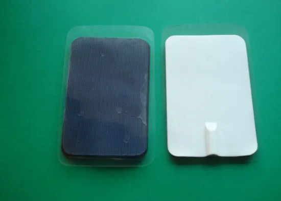 60*90mm Square Silicone Rubber Conductive Self Adhering Electrodes, Tens Electrods With Adhesive Gel