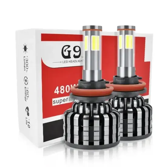Universal Car Headlight Bulbs with G9 COB Chip: 12000LM Brightness in H11, H7, H4, 9005 for Enhanced Night Driving Visibility