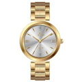 Popular Round Shape Simple Ladies Quartz Steel Watch