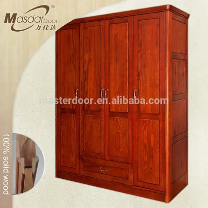 Solid Wooden Wardrobe In Bedroom Furniture